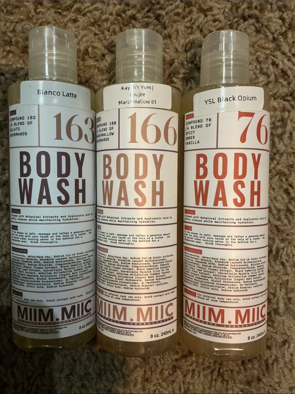 MIIM.MIIC Body Wash Trio - 163, 166, 76